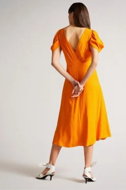 Ted Baker Tulipi Orange Panelled Midi Tea Dress 9 Ted Baker Tulipi Orange Panelled Midi Tea Dress -tedbaker Shop Online unnamed file 884