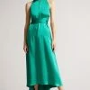 Ted Baker Green Mmilly Mid High Low Halter Dress With Integral Tie 2 Ted Baker Green Mmilly Mid High Low Halter Dress With Integral Tie -tedbaker Shop Online unnamed file 889