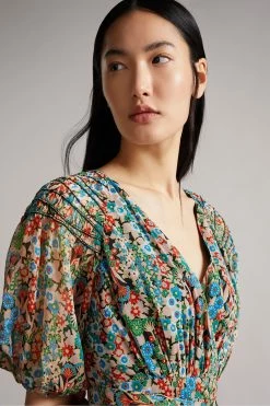 Ted Baker Tiania Black Smock Panel Wrap Mini Dress -tedbaker Shop Online unnamed file 904