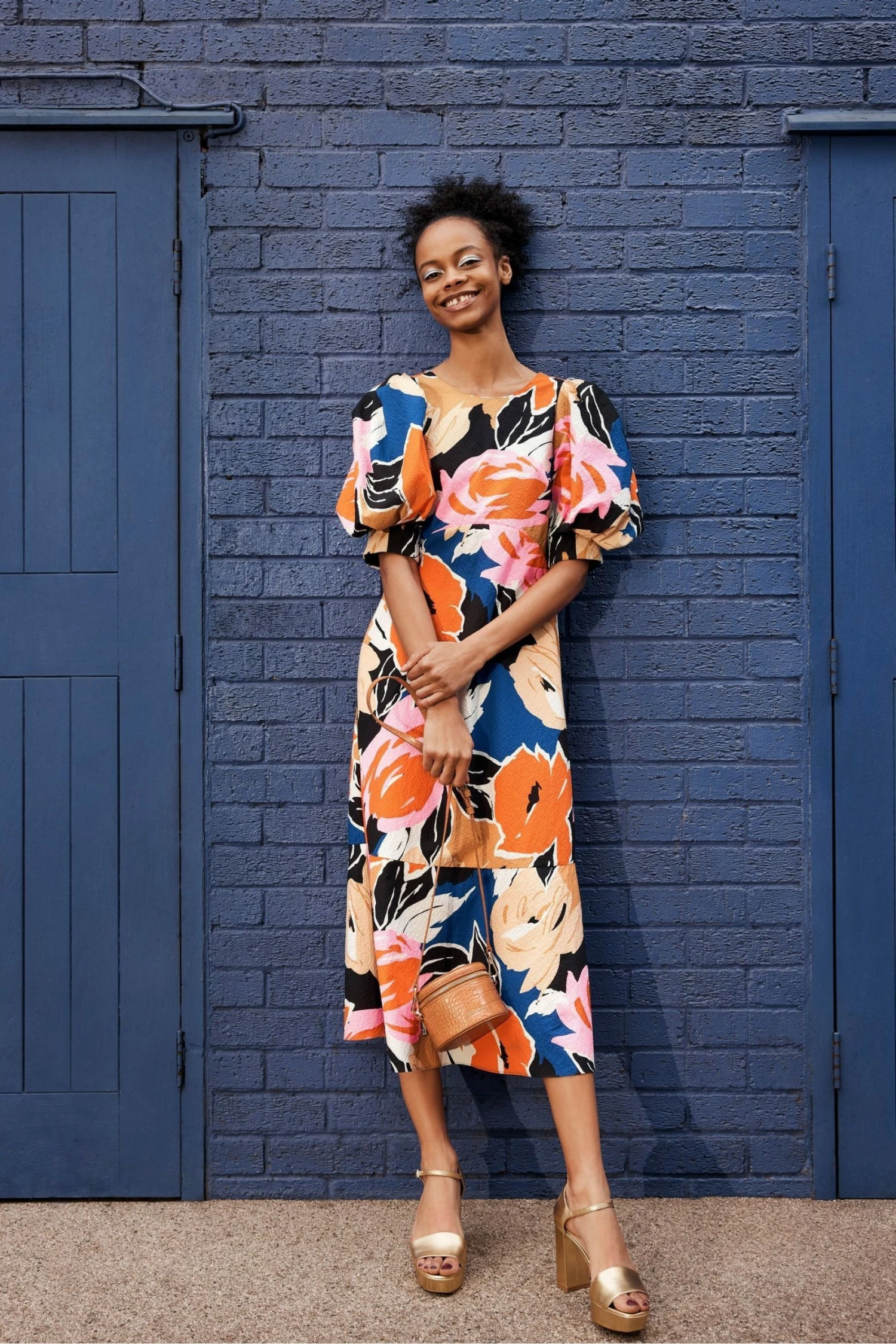 Ted Baker Harpia Black Floral Print Midi Dress 3 Ted Baker Harpia Black Floral Print Midi Dress