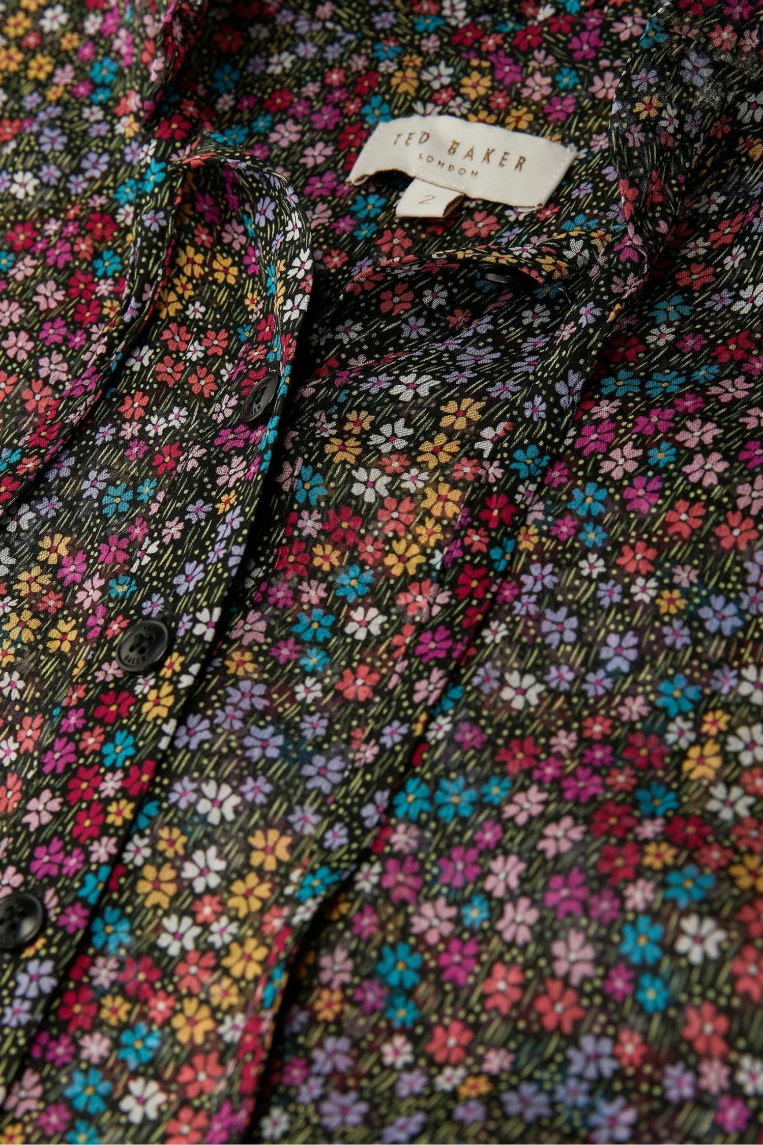 Ted Baker Black Bevlia Dropped Waist Midi Dress 7 Ted Baker Black Bevlia Dropped Waist Midi Dress - Image 5