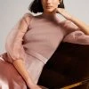 Ted Baker Dusky Pink Lharra Knit Satin And Organza Midi Dress 1 Ted Baker Dusky Pink Lharra Knit Satin And Organza Midi Dress -tedbaker Shop Online unnamed file 956