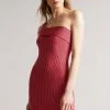 Ted Baker Mid-Pink Ragazza Seam Free Asymmetric Knit Dress -tedbaker Shop Online unnamed file 964