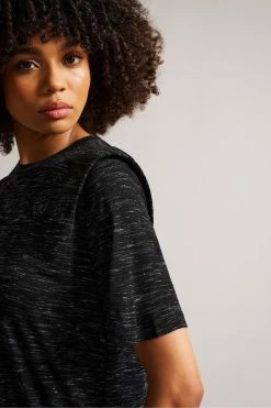 Ted Baker Julina Grey T-Shirt Dress With Shoulder Detail -tedbaker Shop Online unnamed file 973